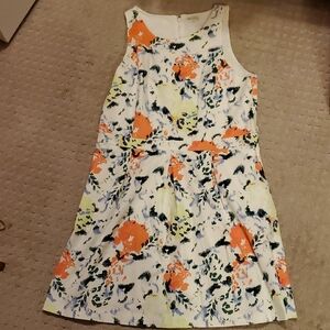 GAP Size 18 Floral Dress in Orange and Blue